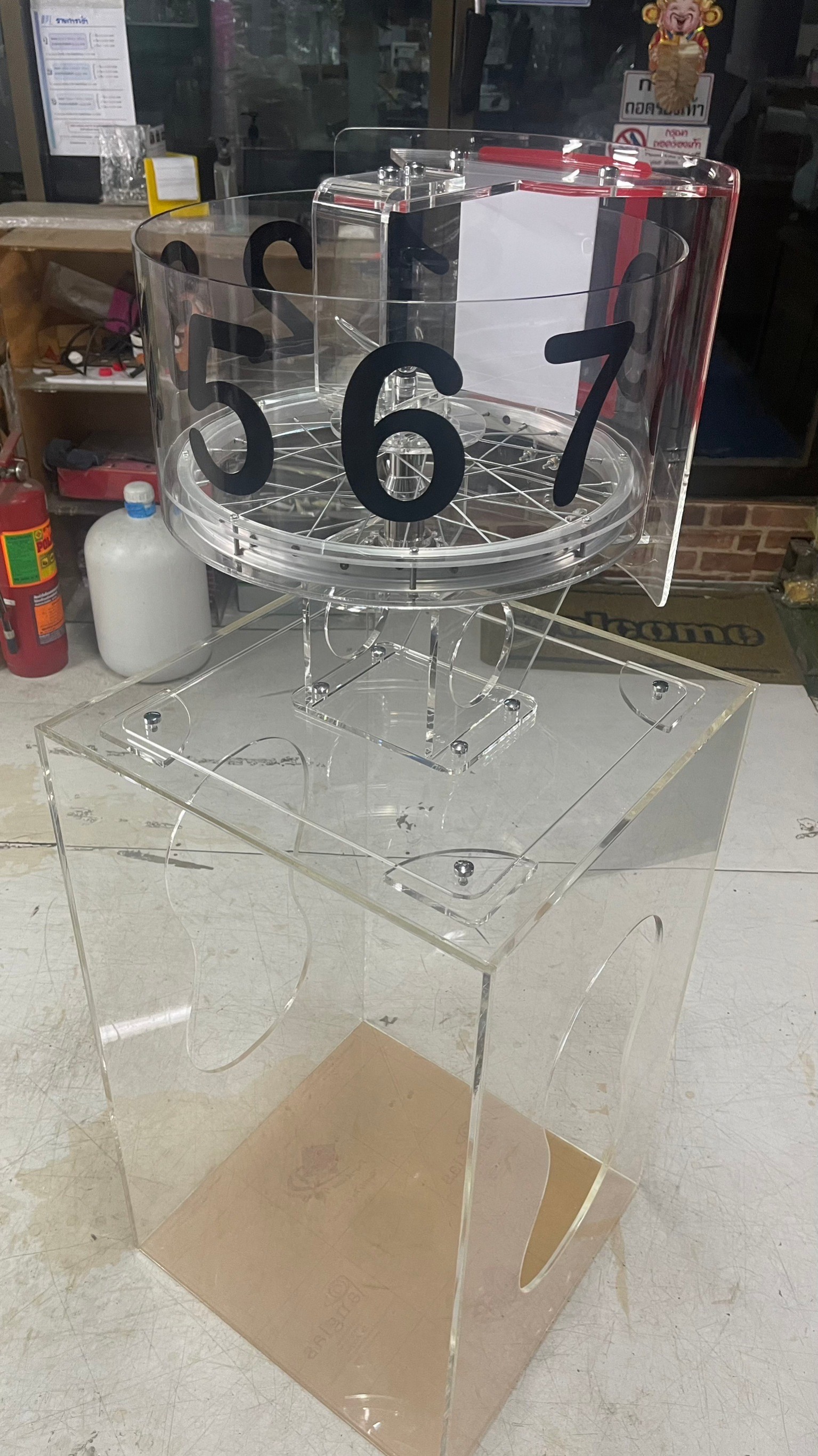 เครื่องออกรางวัล วงล้อหมุน (0-9) หรือ อุปกรณ์ออกเลขรางวัล