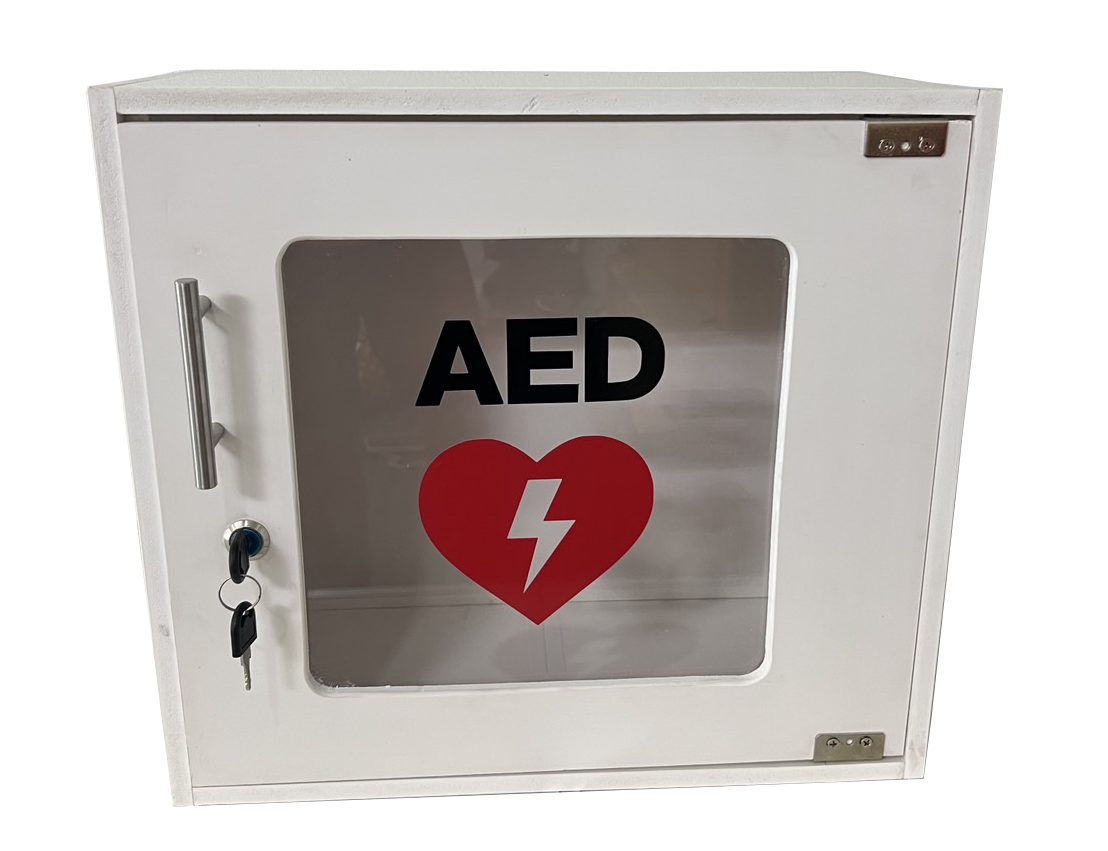 ตู้เก็บ เครื่อง AED (ทำจากพลาสวูด) แบบไม่มีไฟสัญญาณและเสียง