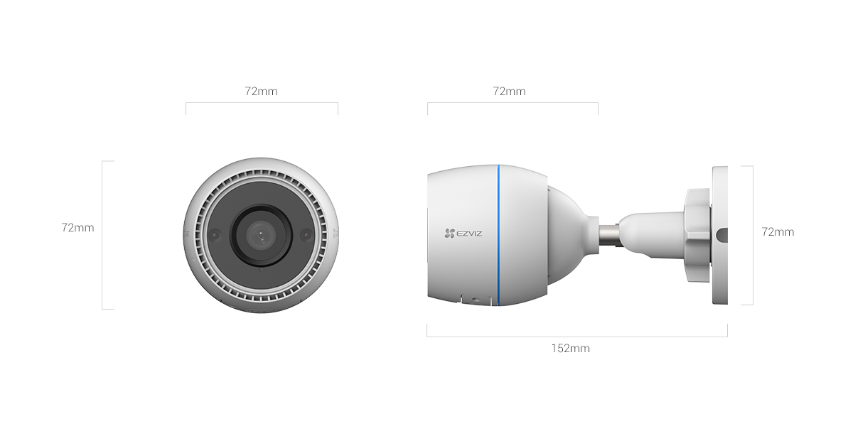 EZVIZ C3TN กล้องวงจรปิดระบบ IP WIFI ความละเอียด 2 MP มีไมค์ในตัว ติดตั้งภายนอกได้ BY BILLIONAIRE SECURETECH EZVIZ C3TN