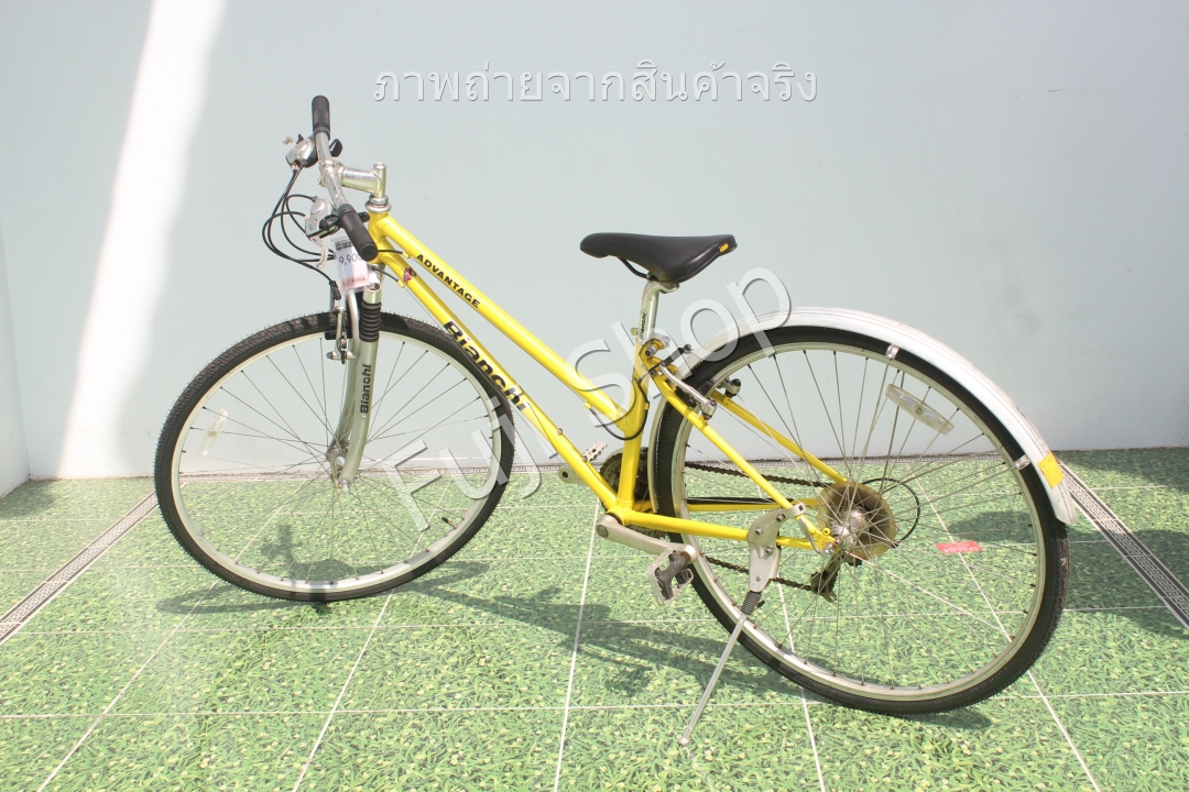 จักรยานไฮบริดญี่ปุ่น - ล้อ 28 นิ้ว - มีเกียร์ - โครโมลี่ - Bianchi Advantage - สีเหลือง [จักรยานมือสอง]