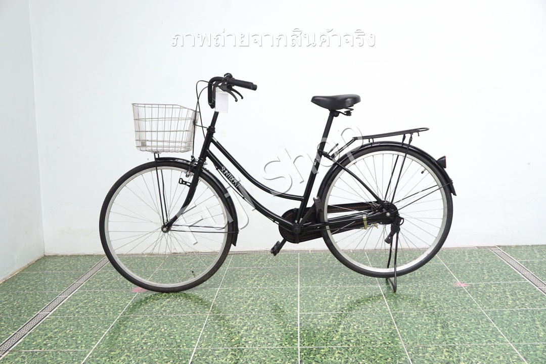 จักรยานแม่บ้านญี่ปุ่น - ล้อ 26 นิ้ว - ไม่มีเกียร์ - สีดำ [จักรยานมือสอง]