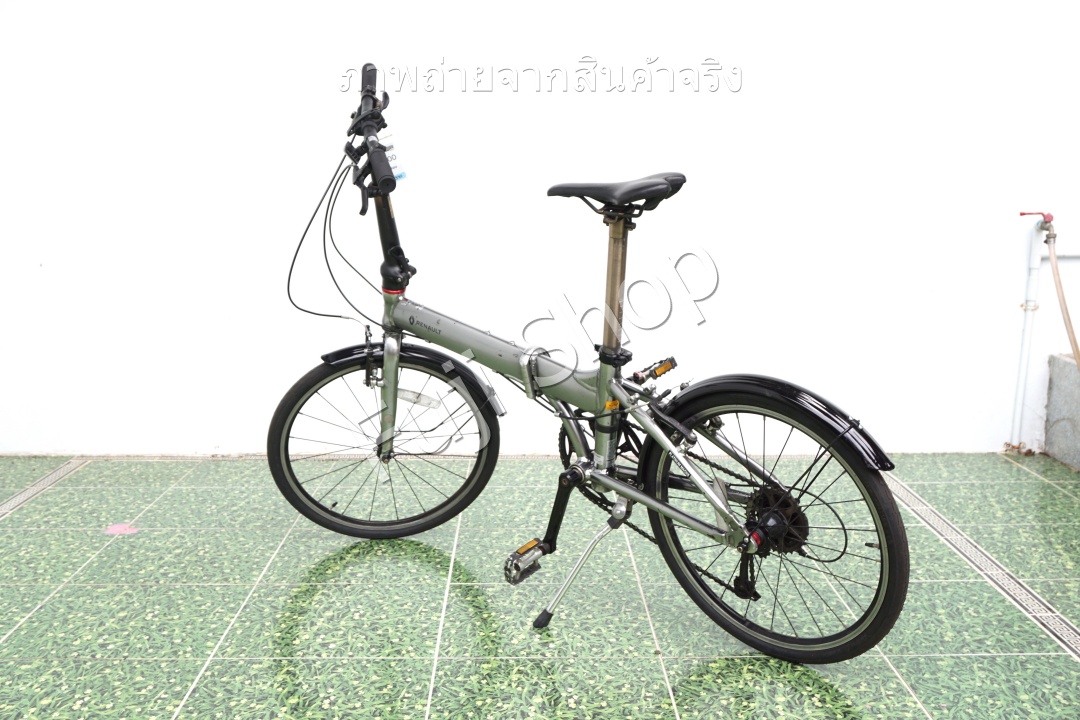 จักรยานพับได้ญี่ปุ่น - ล้อ 20 (451) - เกียร์ 9 สปีด - อลูมิเนียม - Renault Platinum Mach 8 - สีเงิน [จักรยานมือสอง]