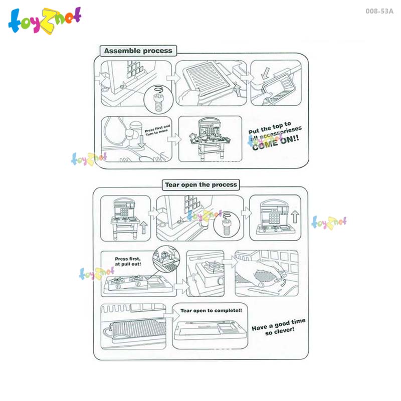 Stove Kitchen Set Blue no.008-53A