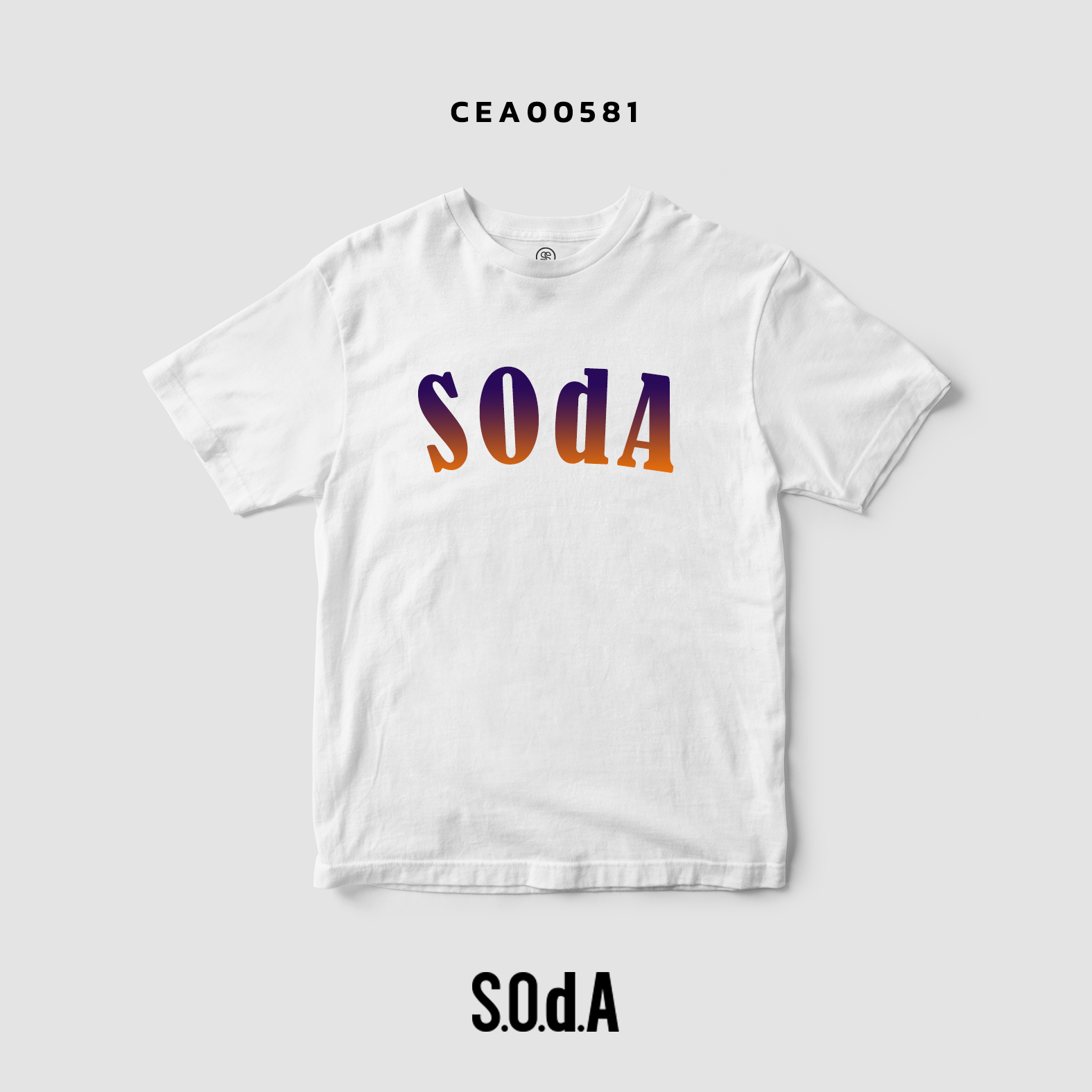 เสื้อยืด พิมพ์ลาย S.O.d.A Gradation รหัส CEA00581 #เสื้อยืด #SOdA