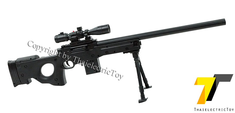ปืนอัดลมพลาสติก AWP ชักยิงทีล่ะนัด หนัก 417กรัม ยาว 73 ซม. มีเลเซอร์ ใช้ลูกกระสุนพลาสติก 6 มิล