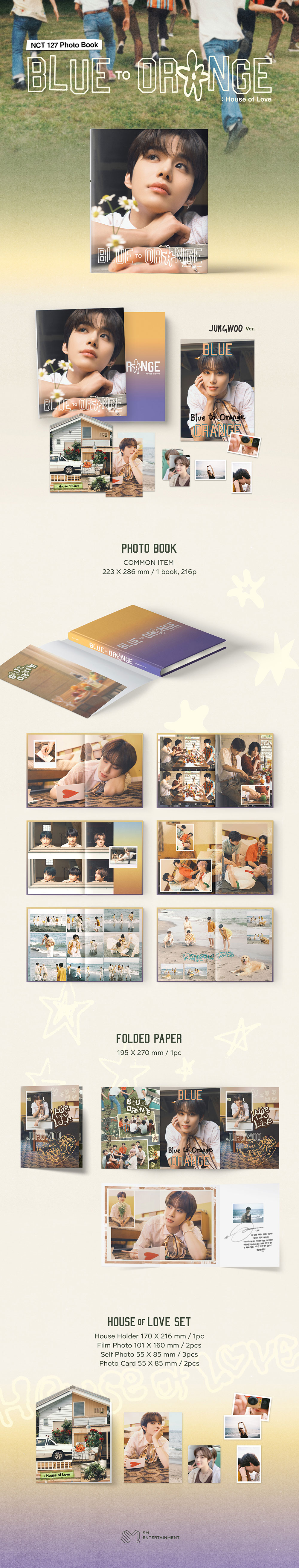 [PRE-ORDER] JUNGWOO - PHOTOBOOK "BLUE TO ORANGE : House of Love"