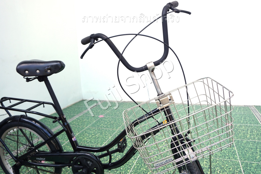 จักรยานแม่บ้าน Cargo ญี่ปุ่น - ล้อ 20x1.75 นิ้ว - ไม่มีเกียร์ - ไฟหน้าอัตโนมัติ - สีดำ [จักรยานมือสอง]