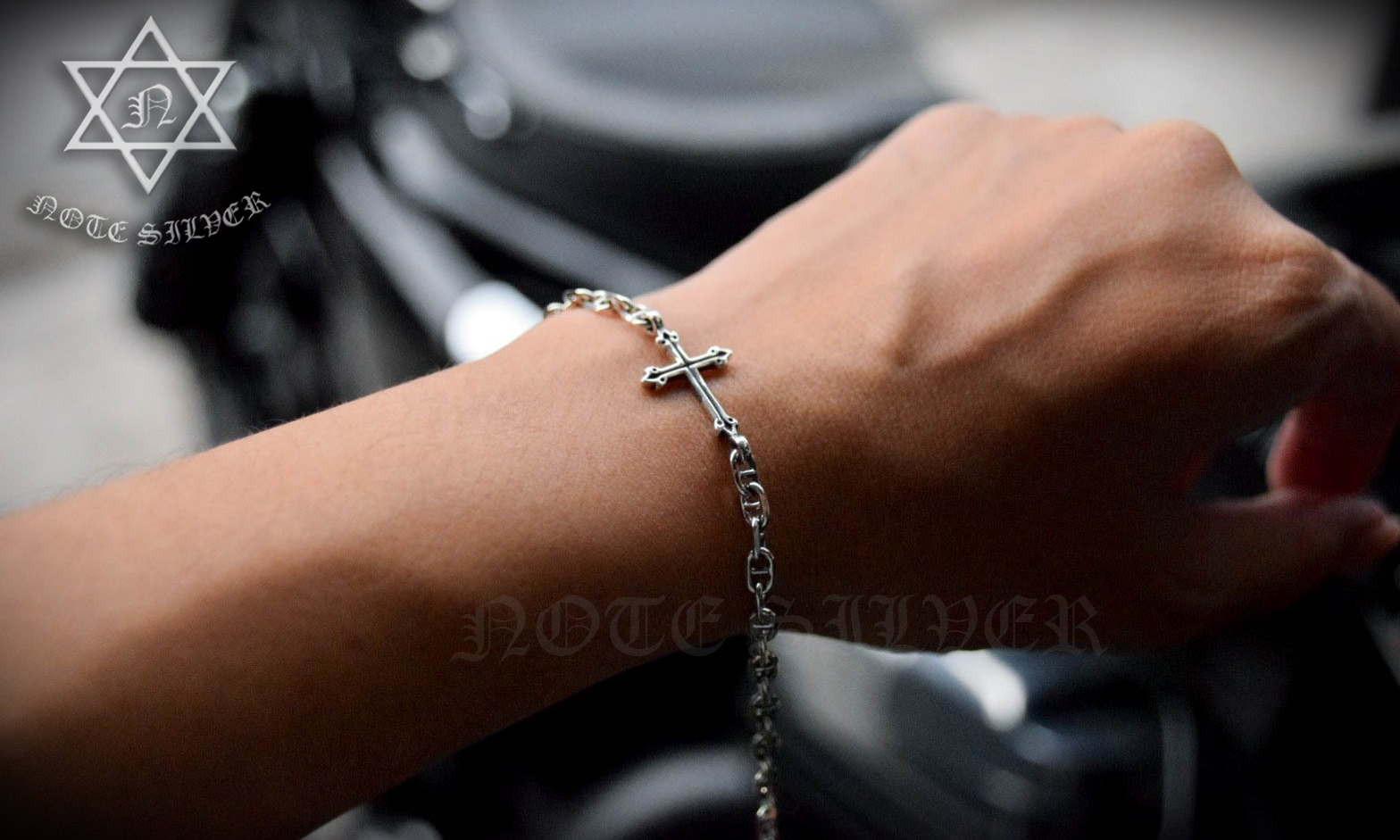 สร้อยข้อมือกางเขน ลายอิตาลี Sterling Silver 925 NSBL2581