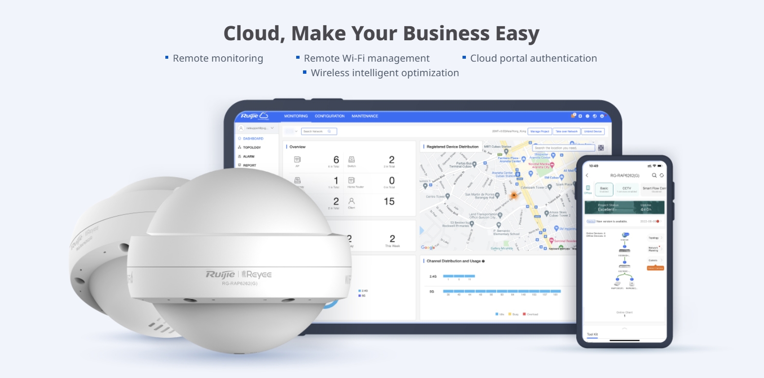 RUIJIE RG-RAP6262(G) Outdoor Access Point Wi-Fi 6, 1775Mbps, 2*GE, IP68 BY BILLIONAIRE SECURETECH RG-RAP6262(G)