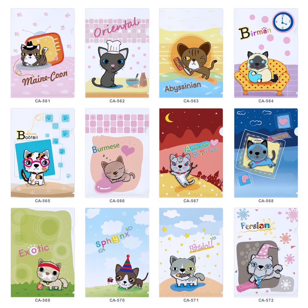 แฟ้มซอง A4 พิมพ์ลายเหมียวๆ