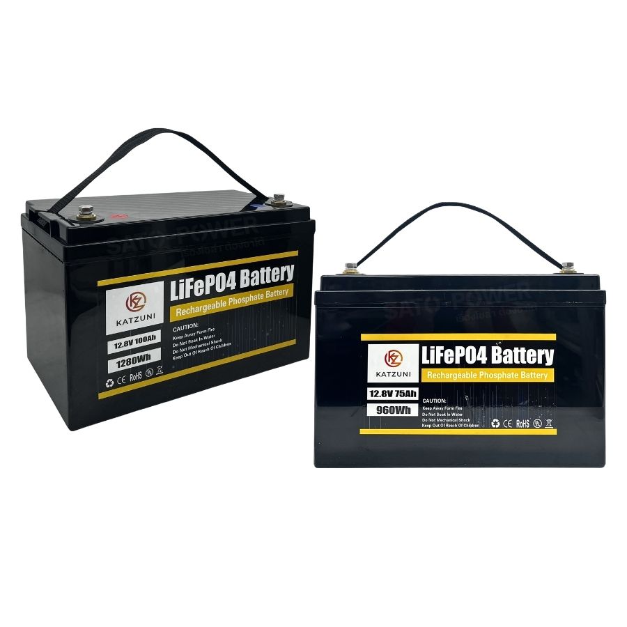 KATZUNI LiFePo4 Battery | KZ-12.8V-75Ah | KZ-12.8V-100Ah | แบตเตอรี่ฟอสเฟตแบบชาร์จไฟได้