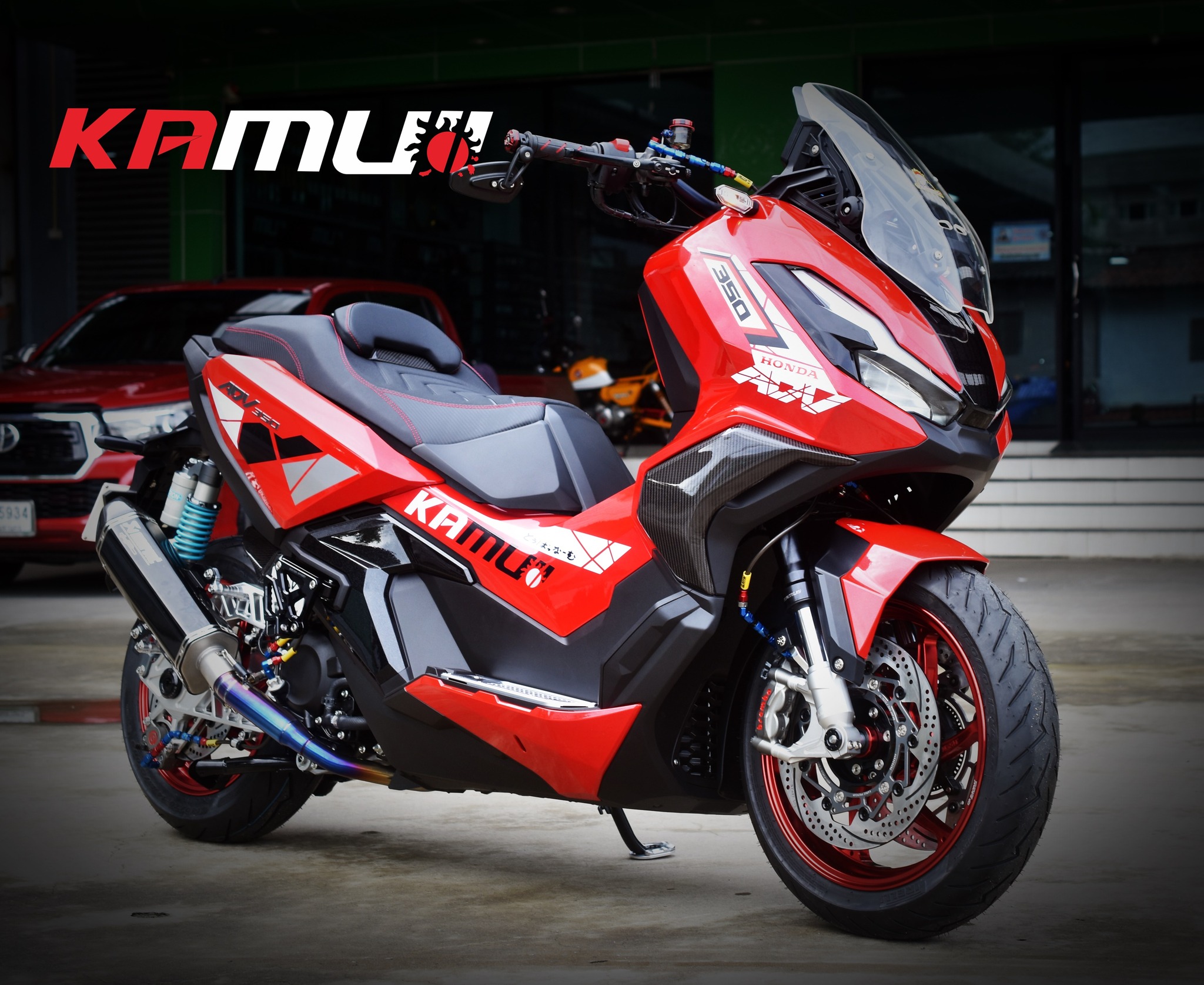 ชุดครอบคอยน์ไฟ / ปั๊มน้ำ / สายดิสก์ ADV-350 KAMUI ราคา 1400 บาท