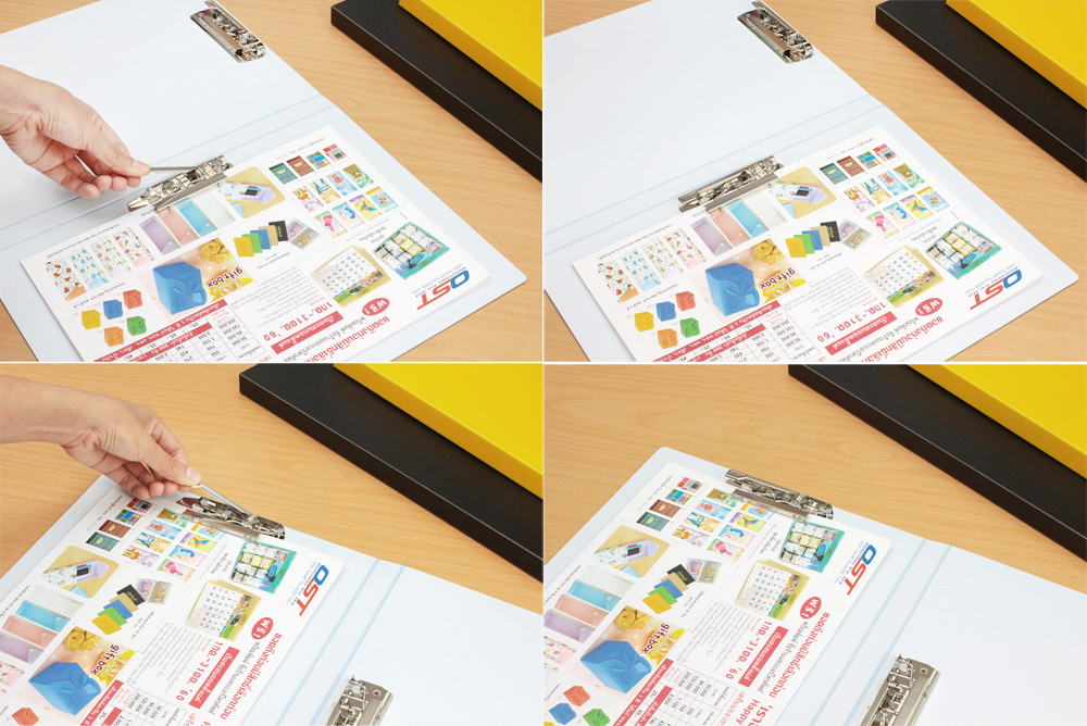 แฟ้มหนีบ A4 พีพีโฟม ติดคลิป2ด้าน