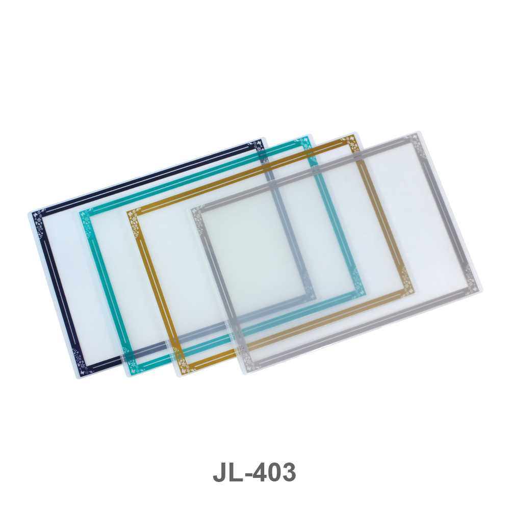 ซองประกาศนียบัตร A4 PP Card Case ลายมุมดอกไม้ JL-403