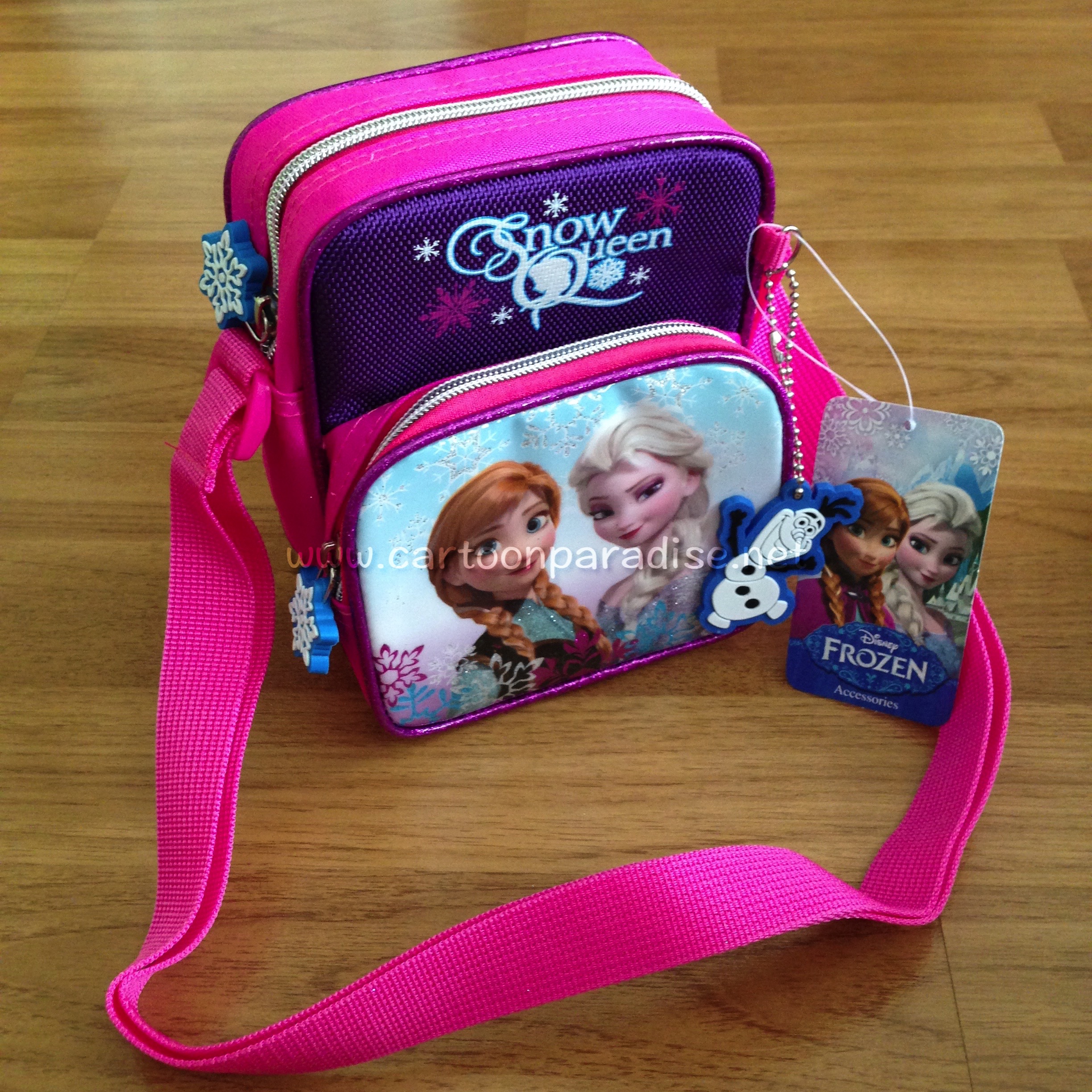 กระเป๋าสะพายข้าง 6.5 นิ้ว กระเป๋าคล้องคอ โฟรเซ่น แอนนา เอลซ่า Frozen Anna Elsa Shoulder Bag Sling Bag