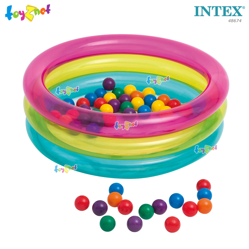 Intex 3-Ring Baby Ball Pit w/50 Fun Ballz no.48674