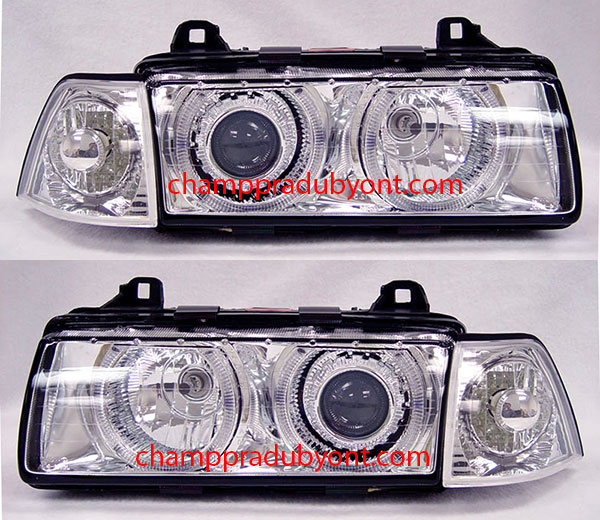 ไฟหน้าโปรเจคเตอร์ BMW 3 SERIES E36 1991-2000 4D ขาว พร้อมไฟมุมเพชร