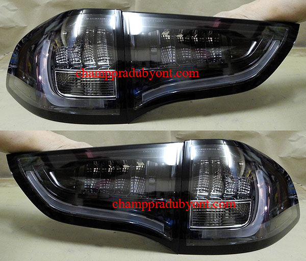 ไฟท้าย MITSUBISHI PAJERO SPORT 09-14 ดำ LED ลาย BMW