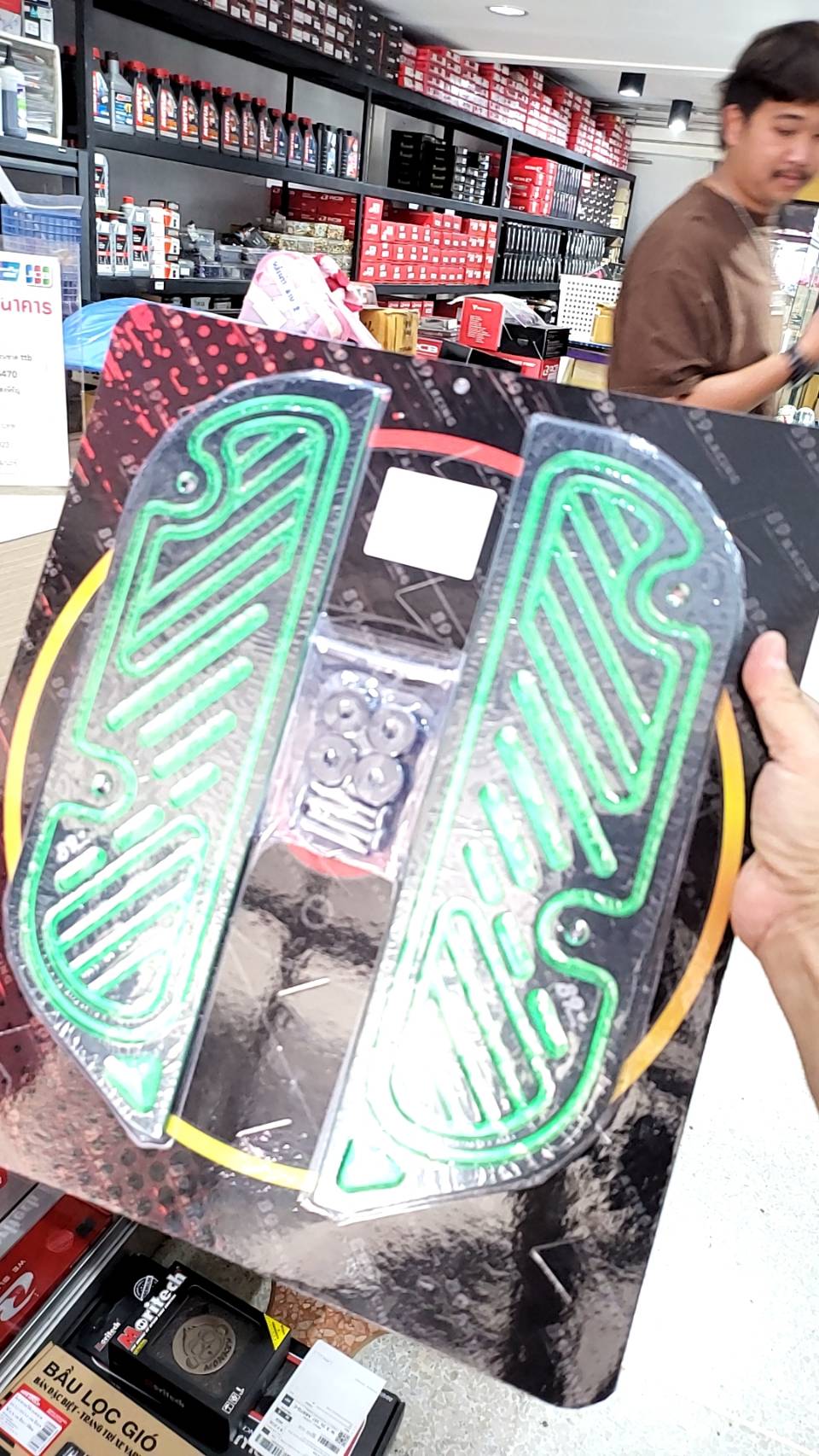 พื้นพักเท้าทูโทน 89Racing/CNC #Giorno ของเข้า 6 สี ชมพู/แดง/น้ำเงิน/เทา/ส้ม/ทอง น้ำหนักเบา งานสวย มีบูทและน็อตแถมให้ 690฿