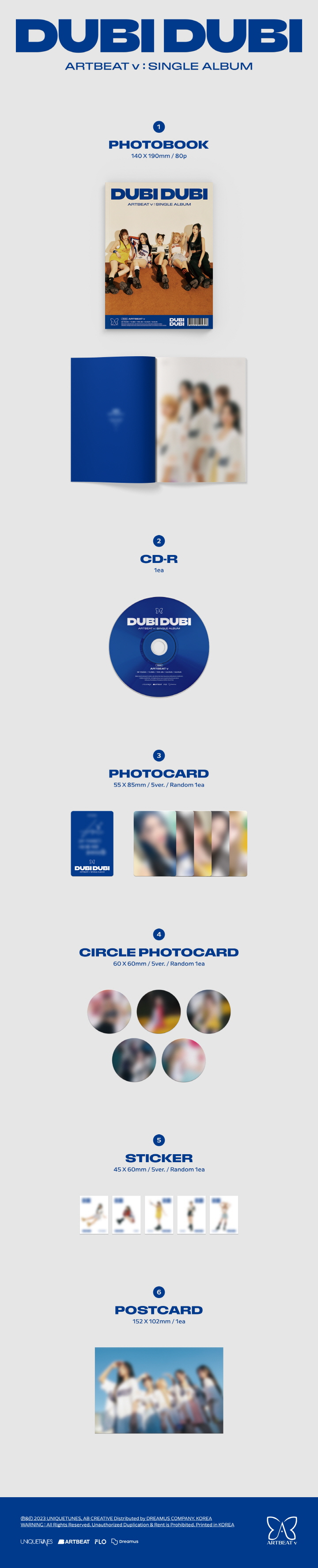 [PRE-ORDER] ARTBEAT v - 1st Single Album "DUBI DUBI"