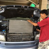 งานติดตั้งหม้อน้ำรถยนต์นอกสถานที่