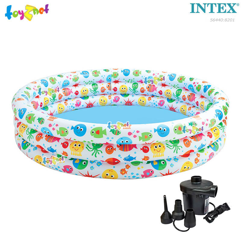 Intex Inflatable pool, little fish and friends 66 inch. (1.68x1.68x0.38 m.) No.56440