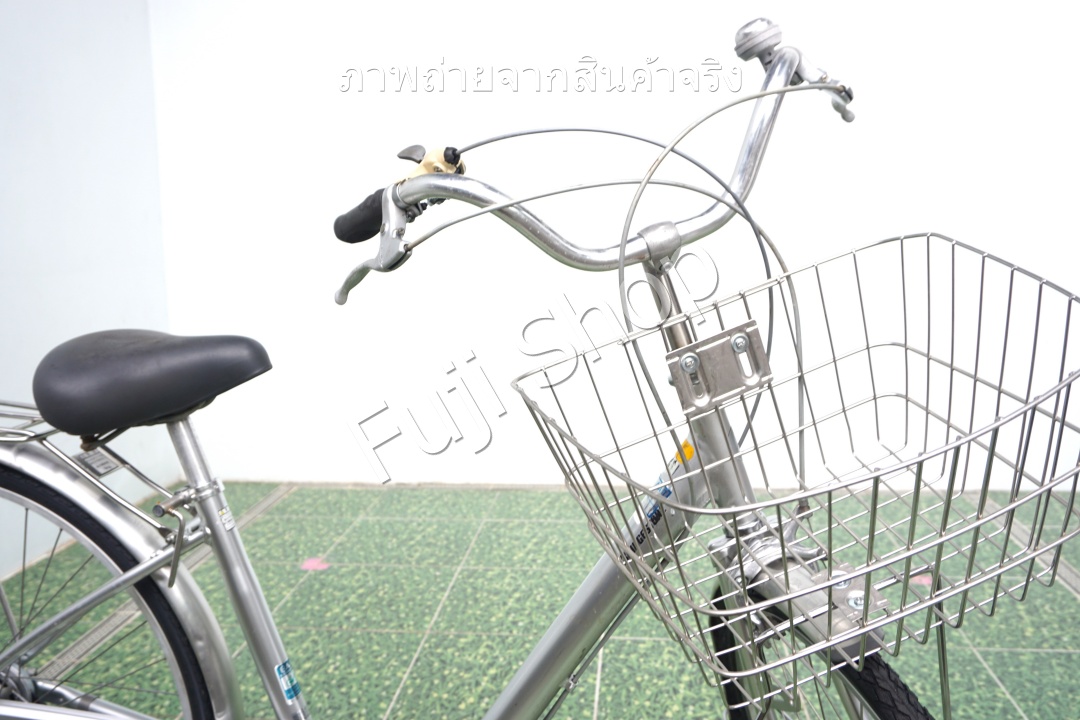จักรยานแม่บ้านญี่ปุ่น - ล้อ 26 นิ้ว - เกียร์ดุม 3 สปีด - อลูมิเนียม - Bridgestone - สีเงิน [จักรยานมือสอง]
