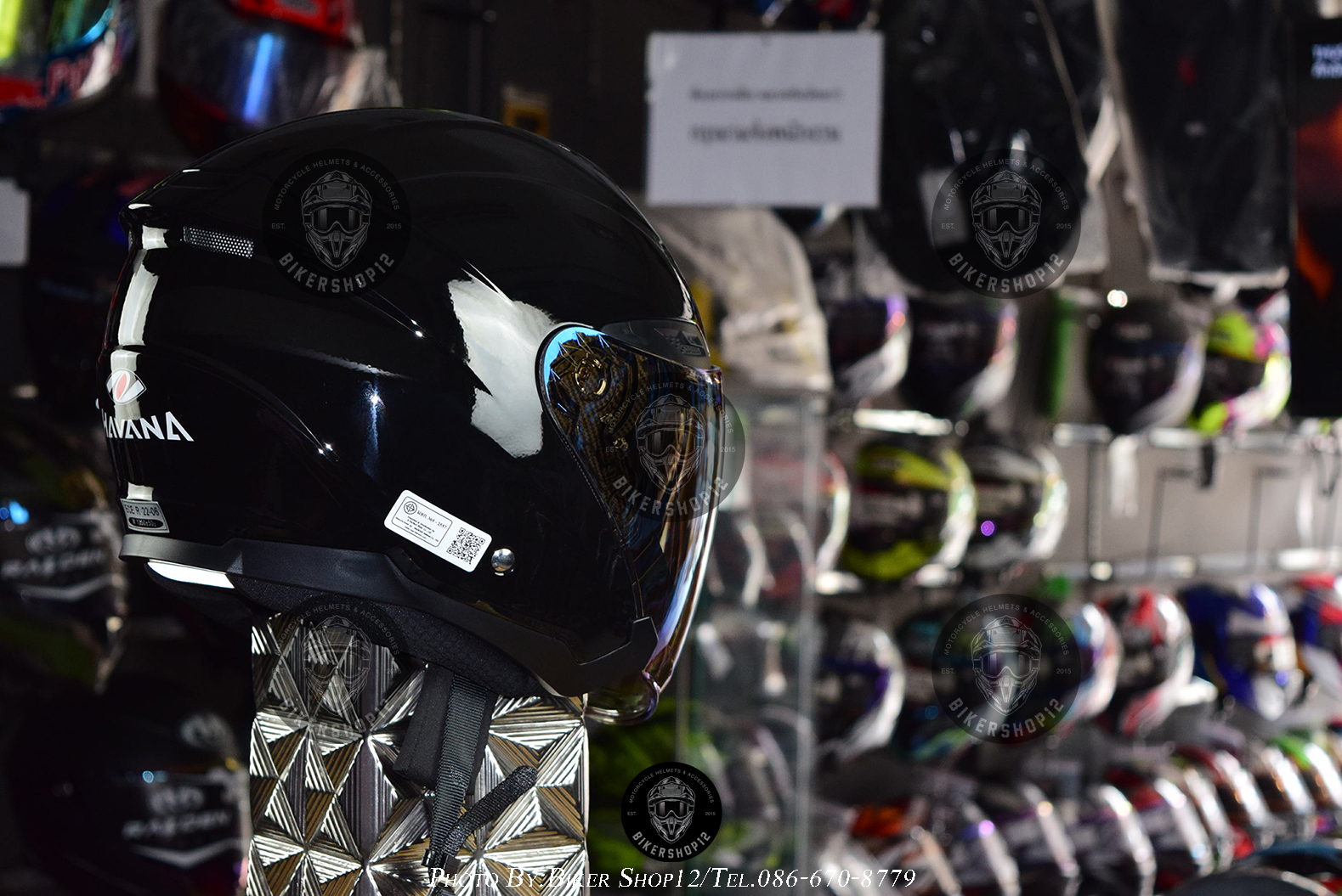 หมวกกันน็อค Real รุ่น HAVANA สี ดำเงา