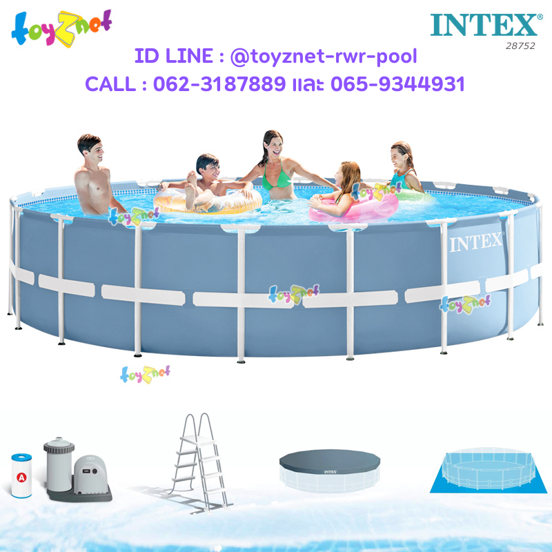Intex 18ft Prism Frame Pool Set (5.49x1.22 m.) w/Cartridge Filter Pump no.28752