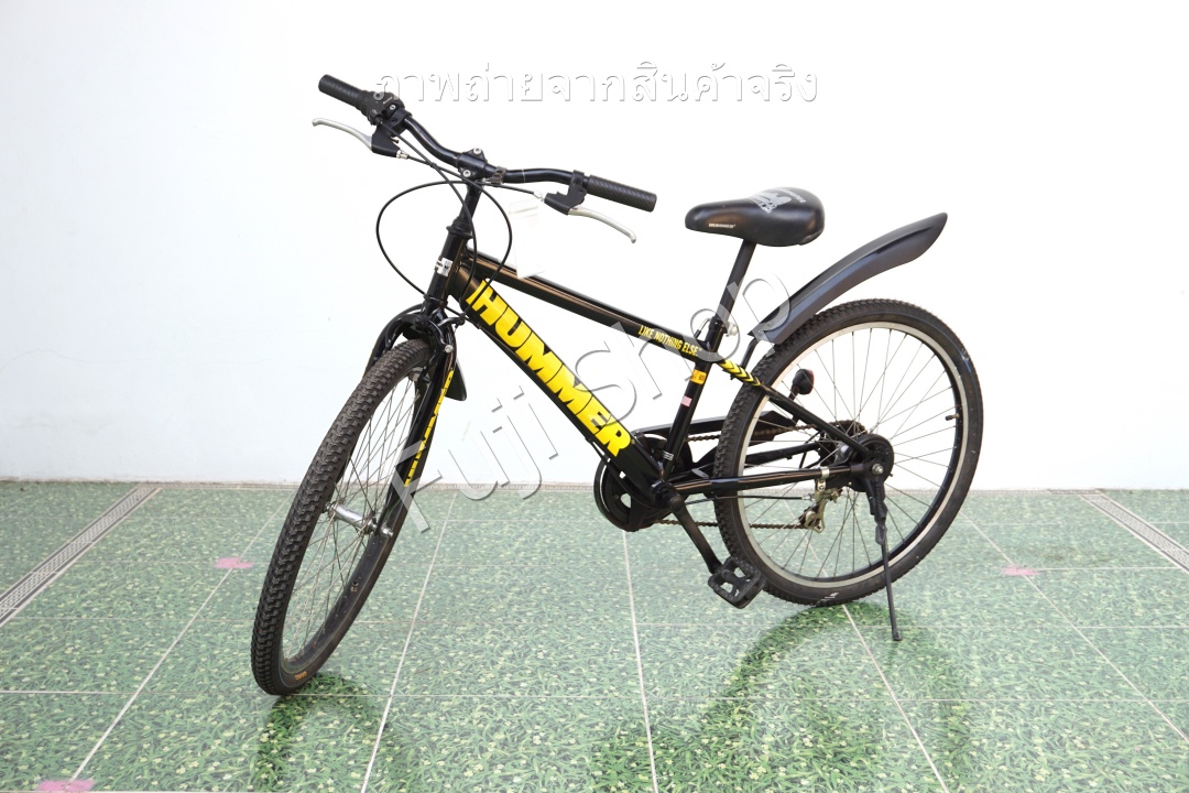 จักรยานเสือภูเขาญี่ปุ่น- ล้อ 24 นิ้ว - มีเกียร์ - อลูมิเนียม - Hummer - สีดำ [จักรยานมือสอง]