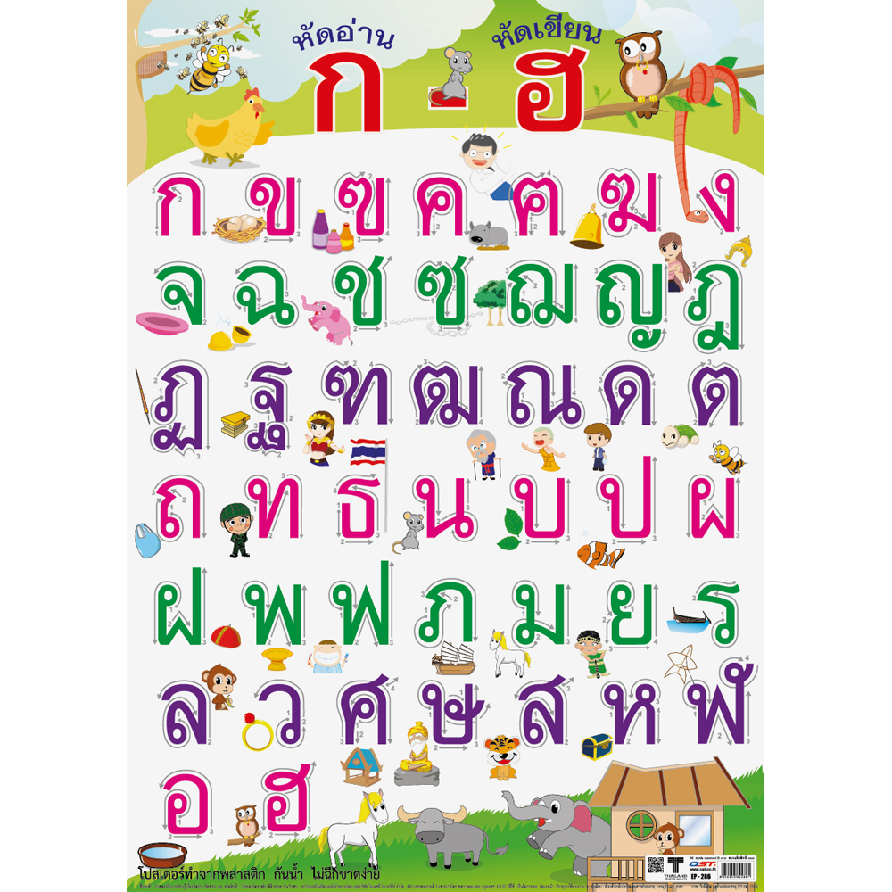 Thai Alphabets Educational Posters No.286