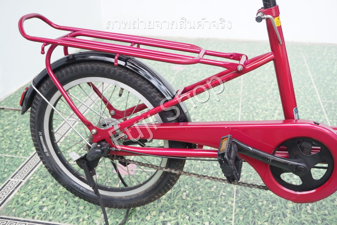 จักรยานแม่บ้าน Cargo ญี่ปุ่น - ล้อ 20x2.125 - เกียร์ดุม 3 สปีด - อลูมิเนียม - ไฟหน้าอัตโนมัติ - Bridgestone Josie WGN - สีแดง [จักรยานมือสอง]