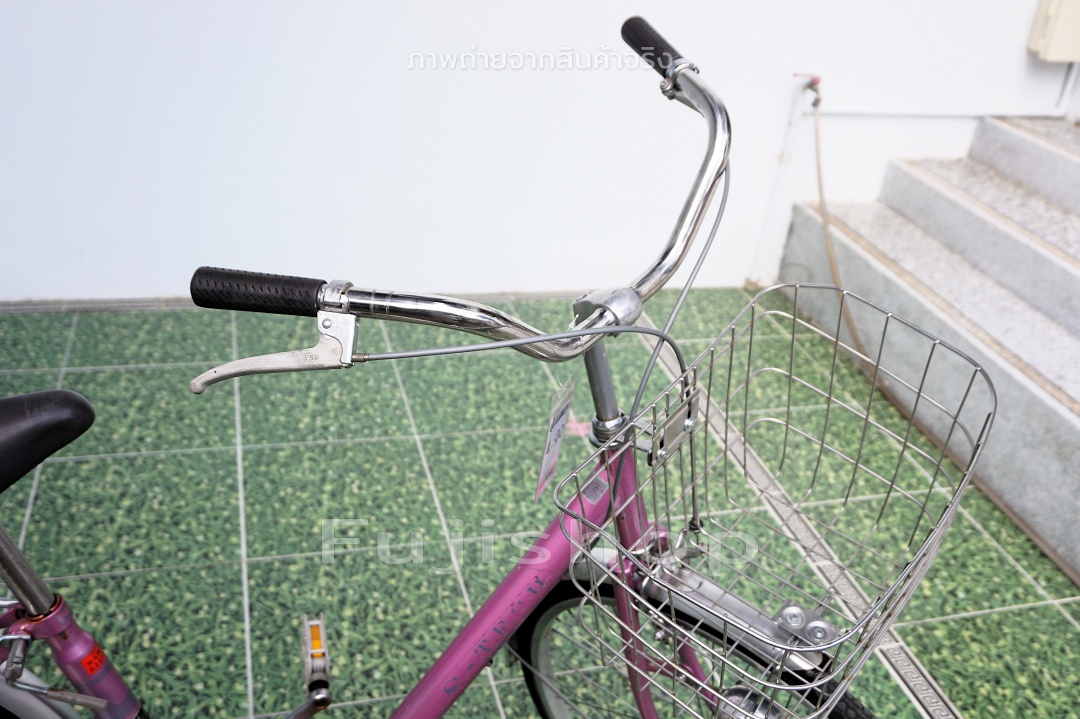 จักรยานแม่บ้านญี่ปุ่น - ล้อ 26 นิ้ว - ไม่มีเกียร์ - ไฟหน้าอัตโนมัติ- S-Tech - สีชมพู [จักรยานมือสอง]