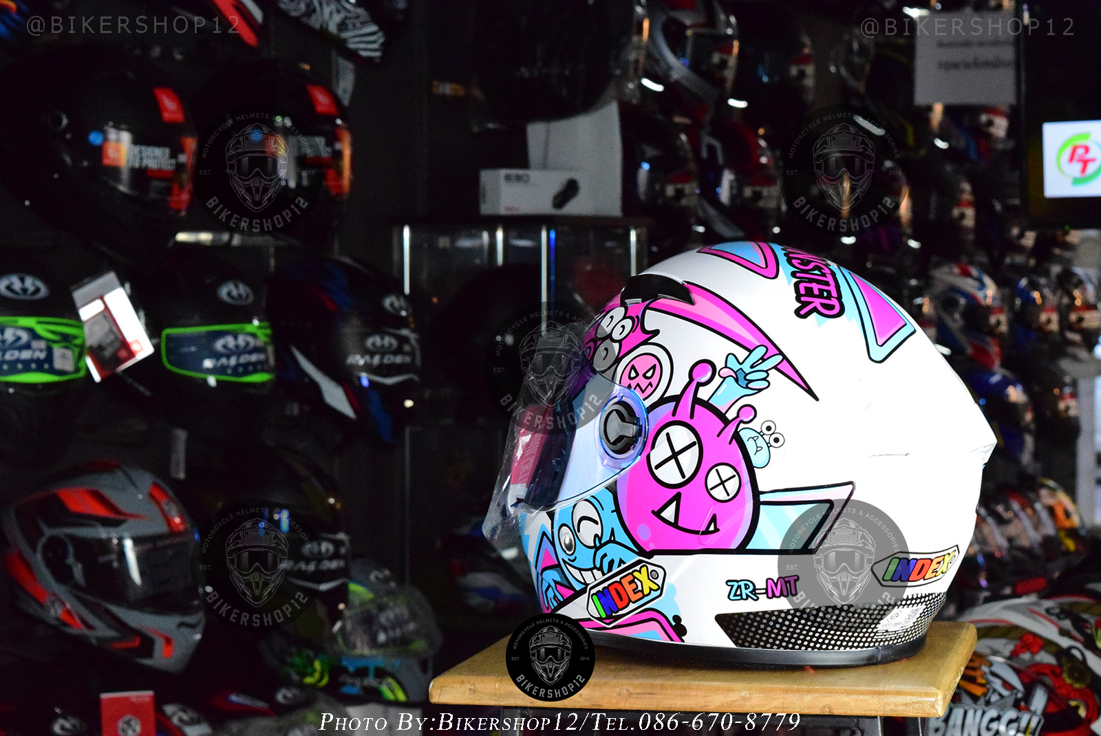 หมวกกันน็อคเต็มใบ INDEX ZYRA ลายใหม่ล่าสุด ขนาด S