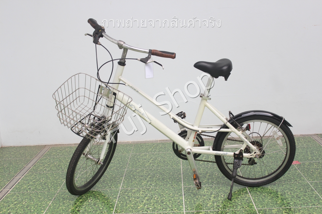 จักรยานญี่ปุ่น - ล้อ 20 นิ้ว - มีเกียร์ - อลูมิเนียม - Khodaa Bloom - สีขาว [จักรยานมือสอง]