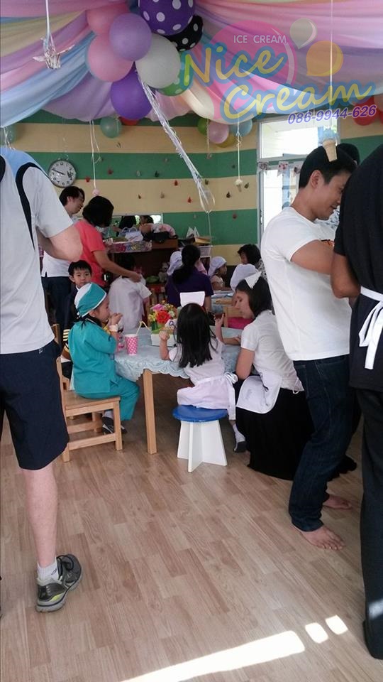 ออกบูธแจกไอศครีมงานWorkshop ที่ Prep International Kindergarten