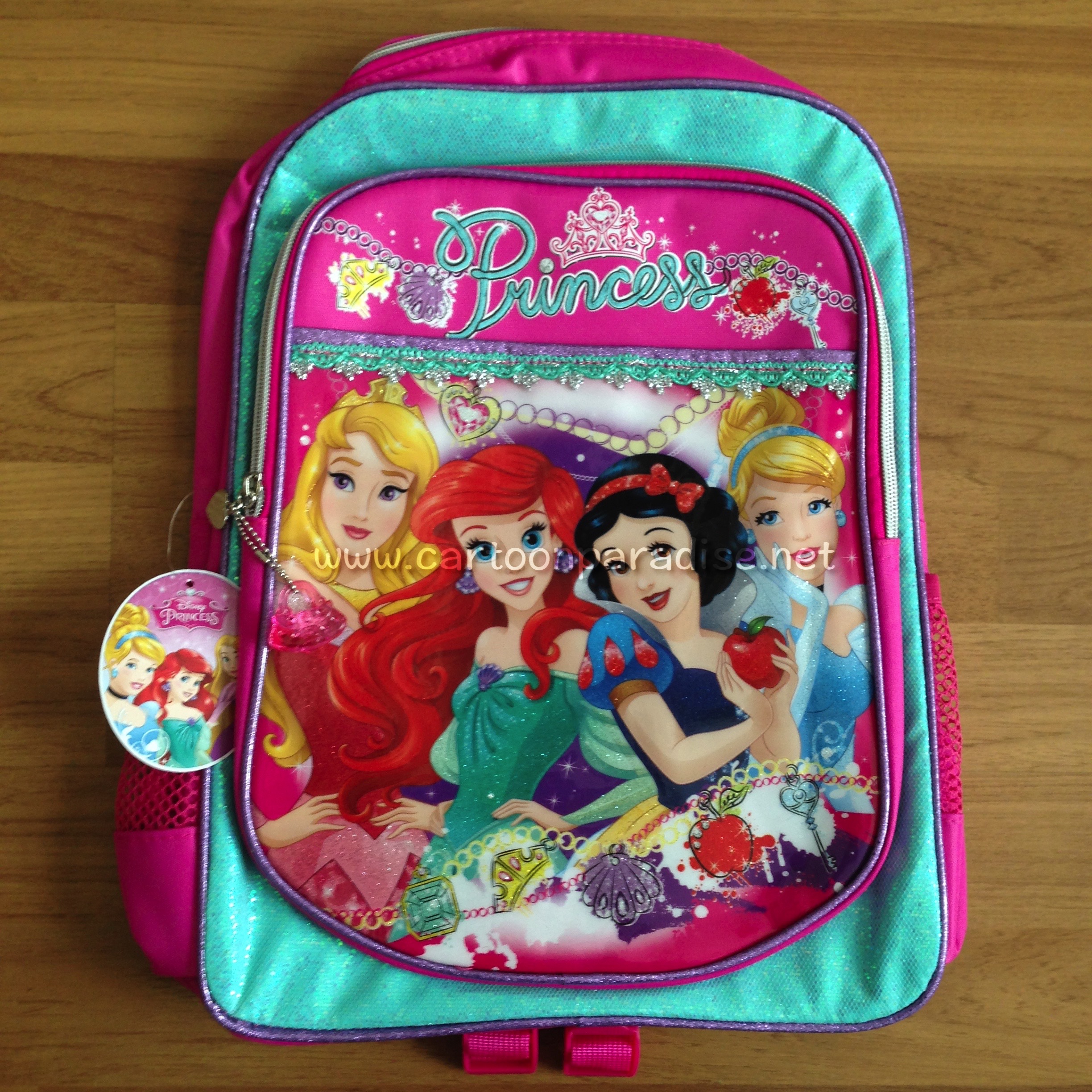 กระเป๋าเป้ 15 นิ้ว ดิสนีย์ พริ๊นเซส Disney Princess Backpack กระเป๋าสะพาย กระเป๋านักเรียน กระเป๋าเด็ก