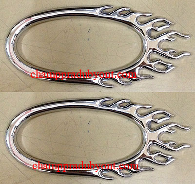 ครอบไฟเลี้ยวข้างโครเมี่ยม FORD RANGER 98-05 ลายเปลวไฟ
