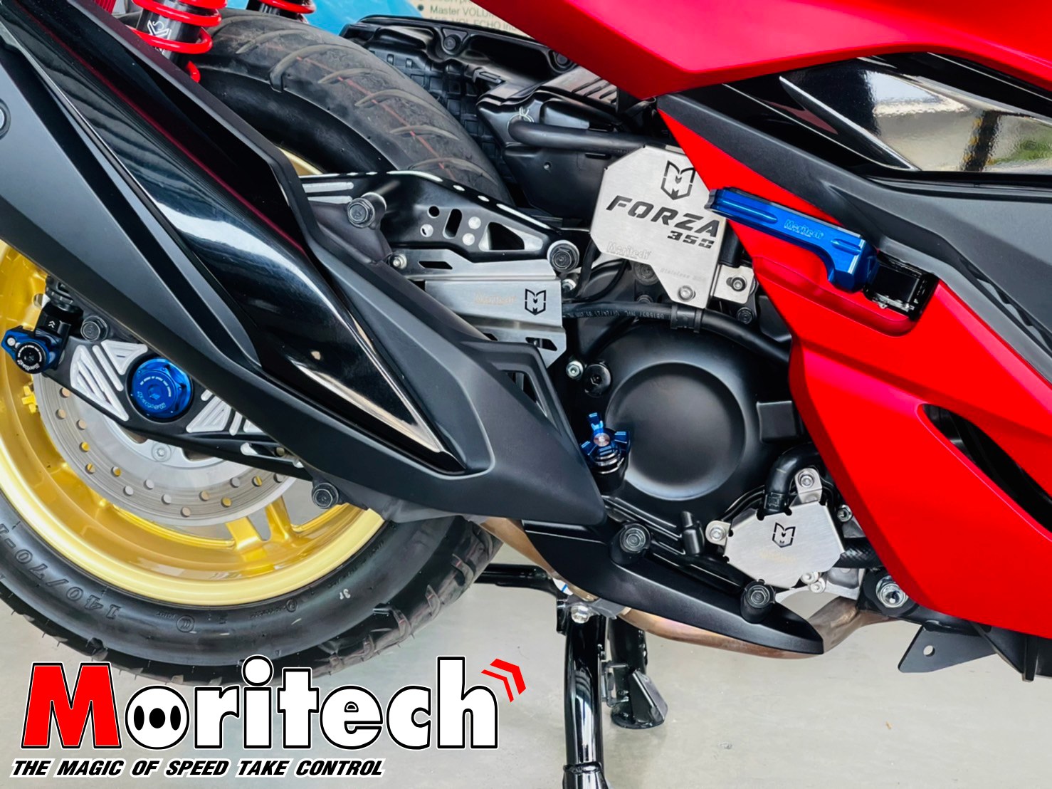 การ์ดครอบคอยไฟ+ครอบสายดิส (สแตนเลส) MORITECH FORZA 350 ชุดละ850