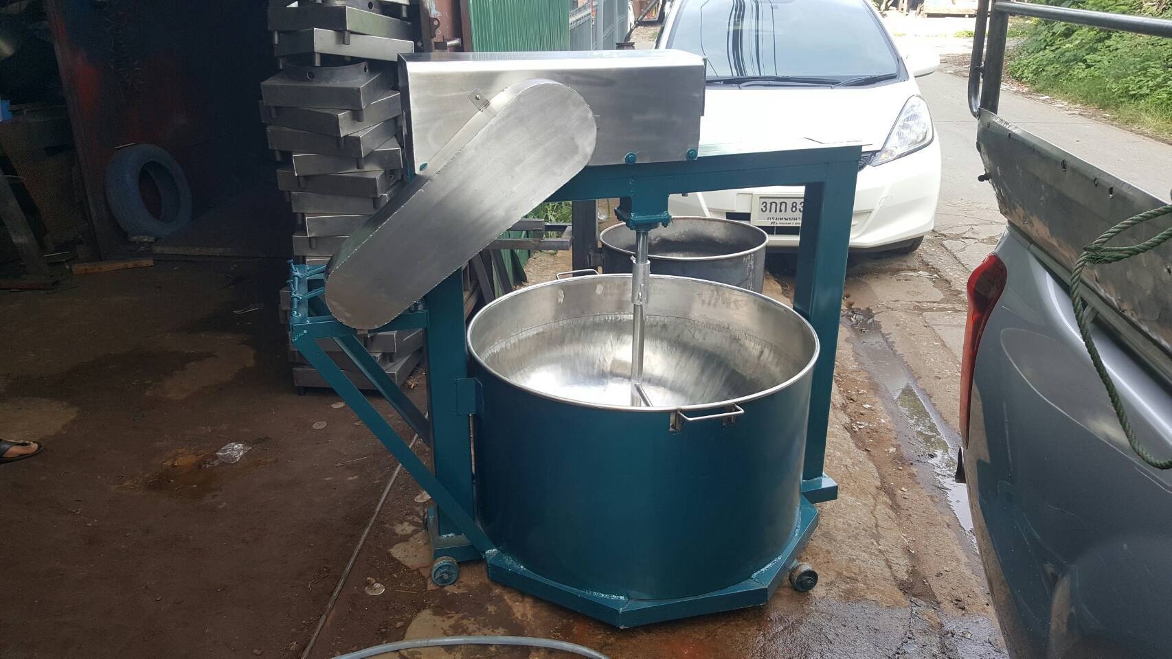 เครื่องกวน 40 นิ้ว เครื่องกวนน้ำพริก เครื่องกวนไส้ขนม เครืองกวนกะละเเม เครื่องกวนทุเรียน เครื่องกวนผลไม้กวน กะทะสแตนเลส มอเตอร์ 3แรง