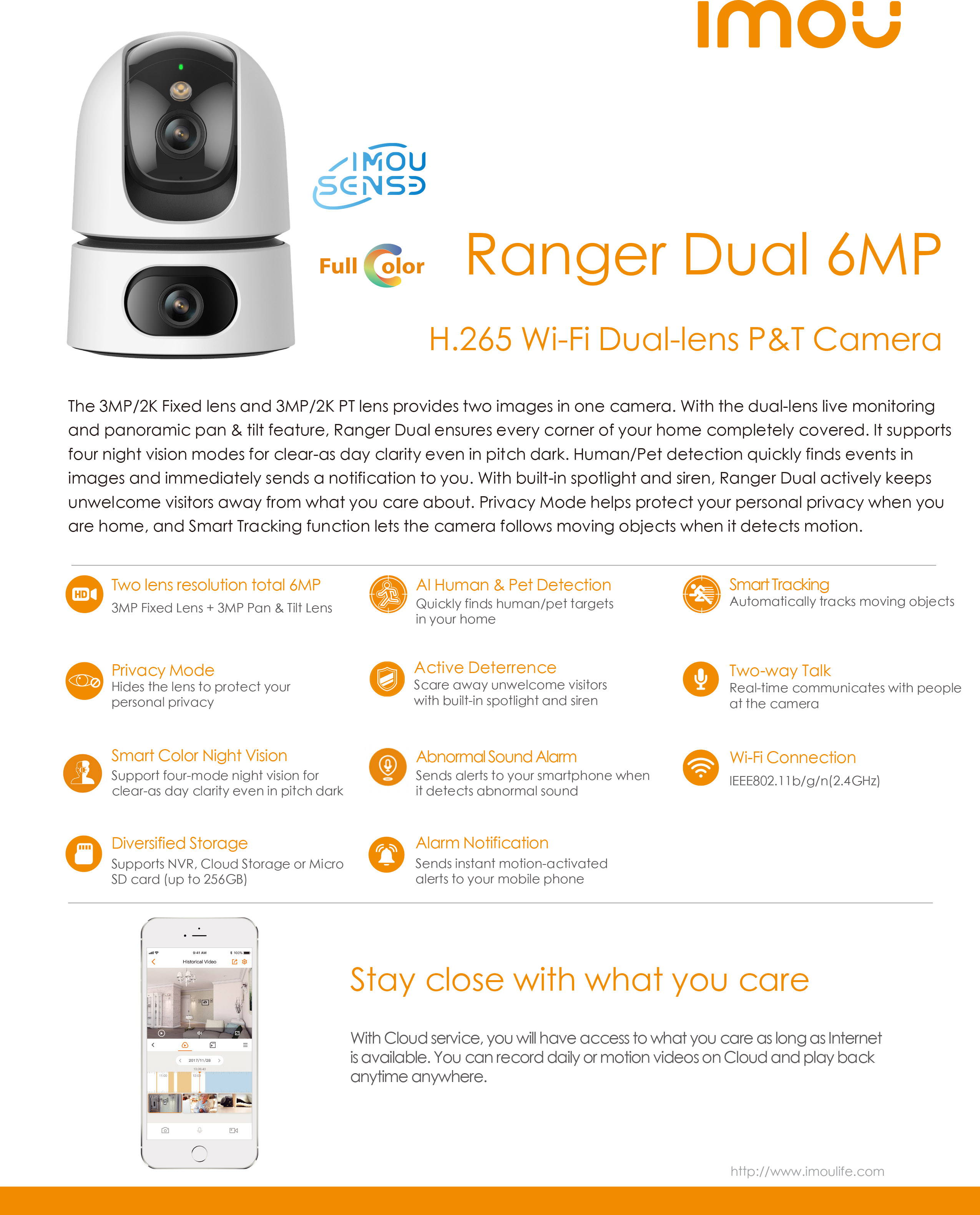 IMOU RANGER DUAL 6 MP (3MP + 3MP) IPC-S2XP6M0WED / IPC-S2XP-6M0WED กล้องวงจรปิดระบบ IP WIFI มีไมค์และลำโพงในตัว สำหรับใช้งานภายใน BY BILLIONAIRE SECURETECH RANGER DUAL