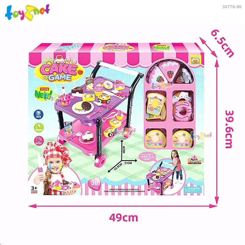Toyznet Kid Cake Trolley (38 pcs) no.36778-90