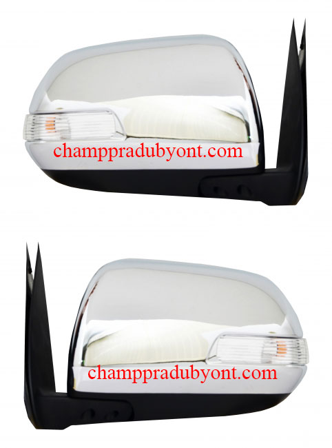 กระจกมองข้างปรับไฟฟ้ามีไฟ TOYOTA VIGO 04-11 โครเมี่ยม