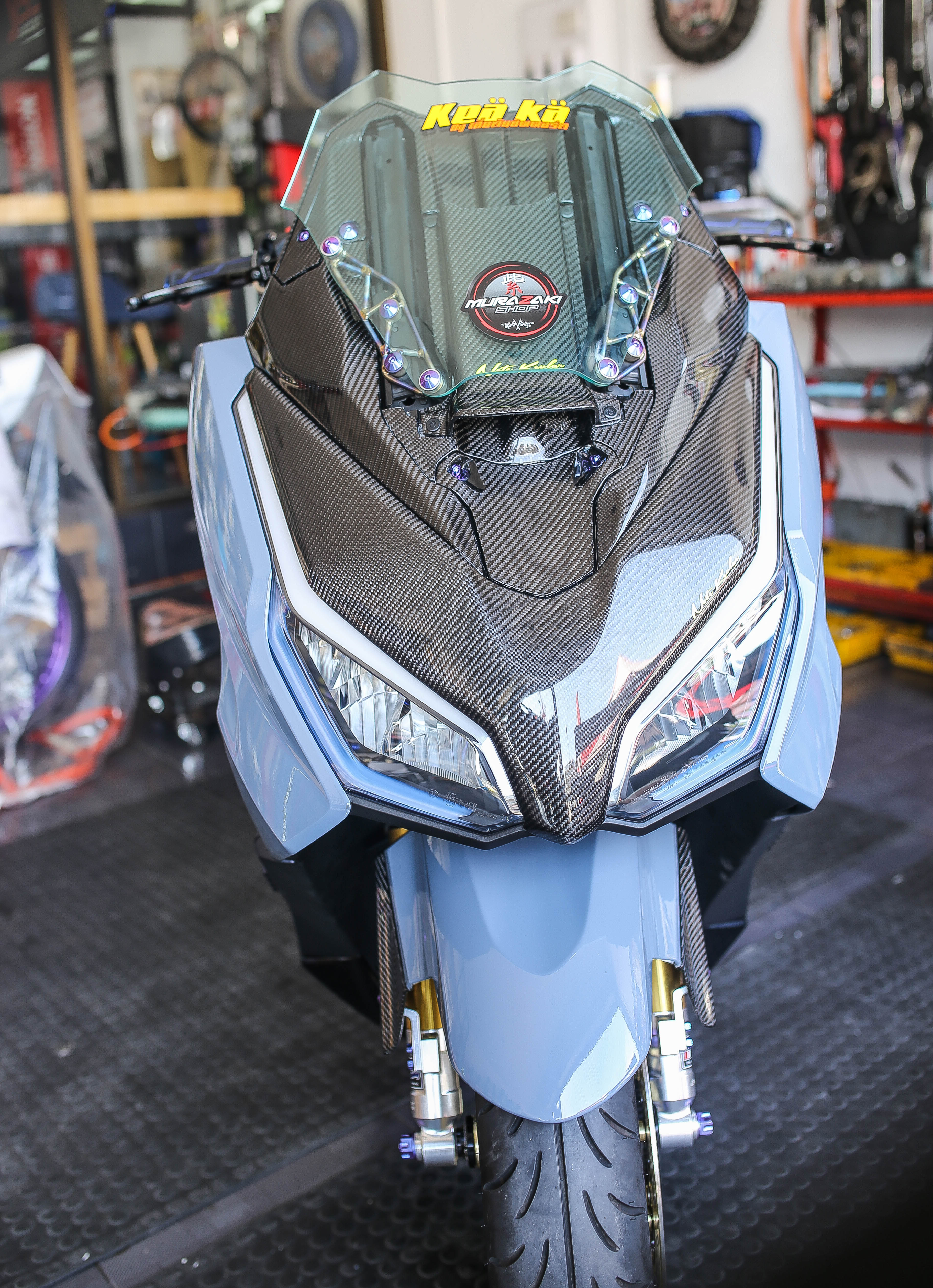 ชุดหน้าซิ่งเครฟล่าแท้ NEW FORZA 350 by NoteKevlar ราคาขาด 8800 สับเดิม 7800