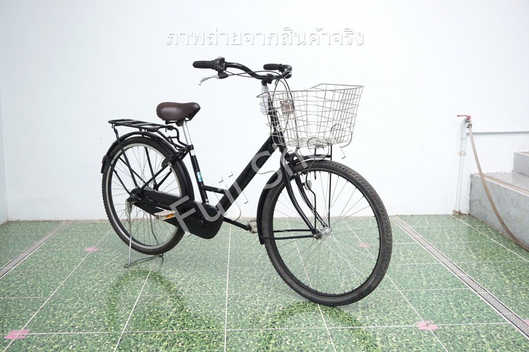 จักรยานแม่บ้านล้อโต ญี่ปุ่น - ล้อ 26x1.75 - เกียร์ดุม 3 สปีด - Bridgestone Stepcruz - สีดำ [จักรยานมือสอง]