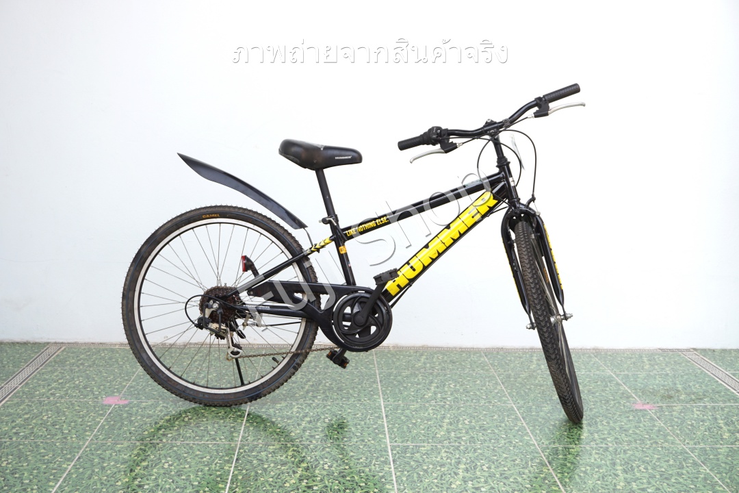 จักรยานเสือภูเขาญี่ปุ่น- ล้อ 24 นิ้ว - มีเกียร์ - อลูมิเนียม - Hummer - สีดำ [จักรยานมือสอง]