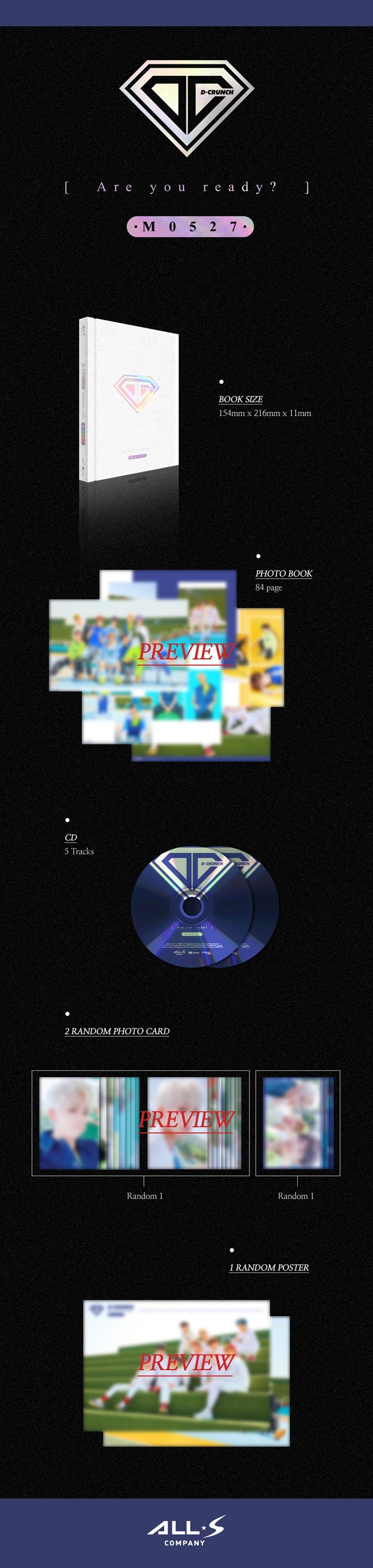 [PRE-ORDER] D-CRUNCH - 2nd Mini Album "M0527"