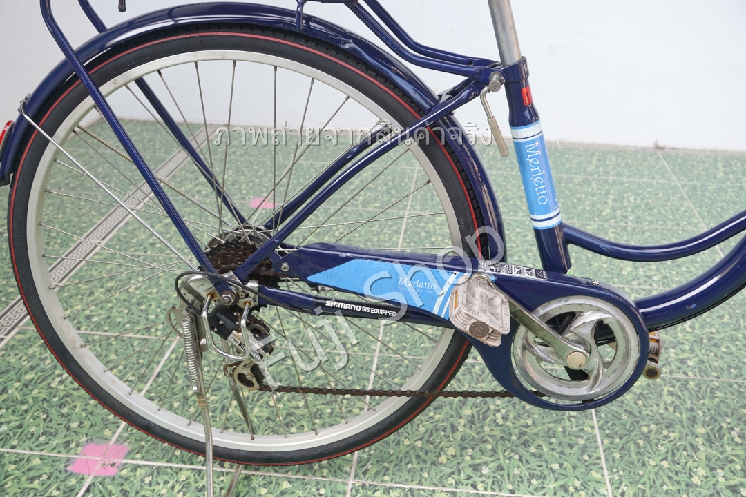 จักรยานแม่บ้านญี่ปุ่น - ล้อ 26 นิ้ว - เกียร์ 6 สปีด - สีน้ำเงิน [จักรยานมือสอง]