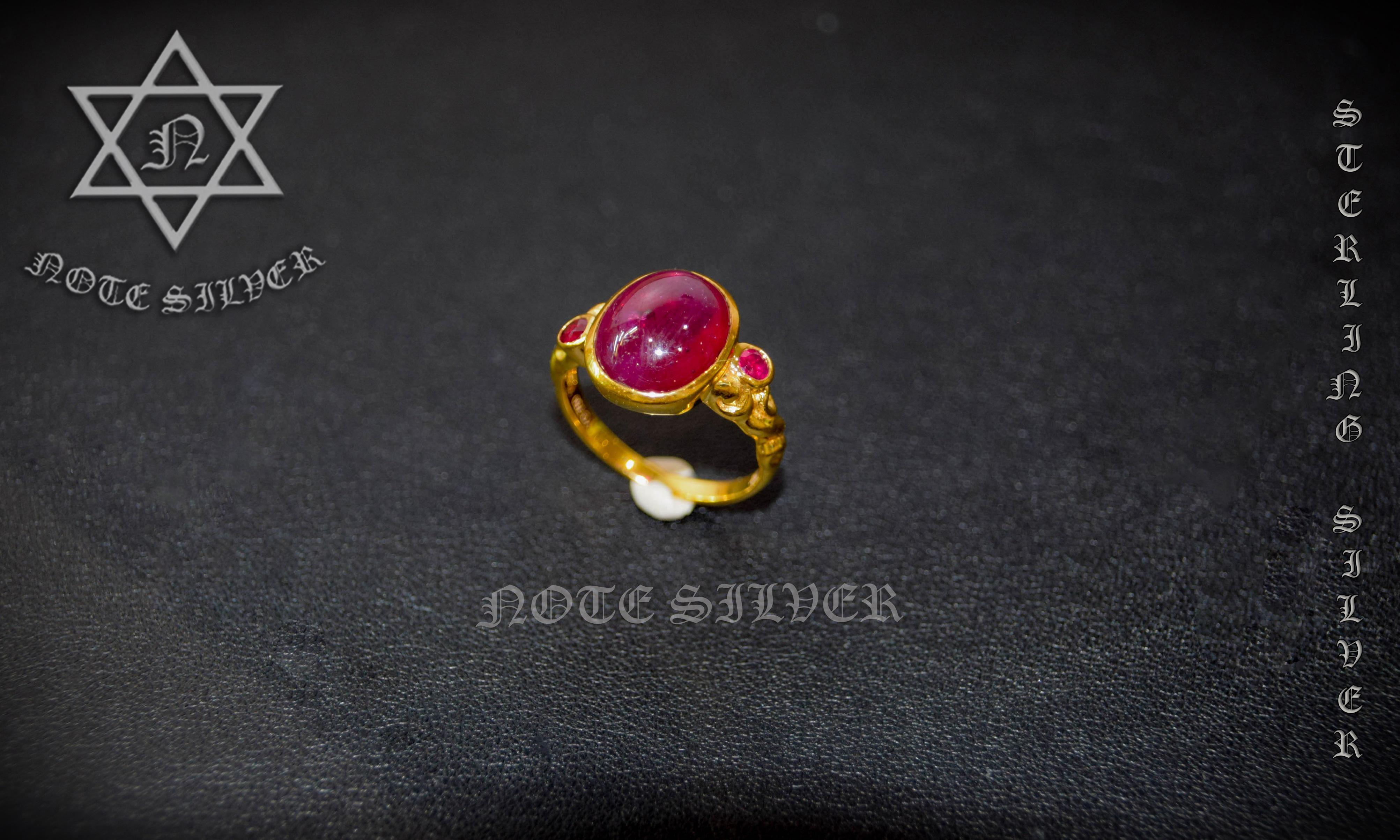 แหวนทอง 18K ฝังทับทิมแท้ แหวนทอง 18K Gold