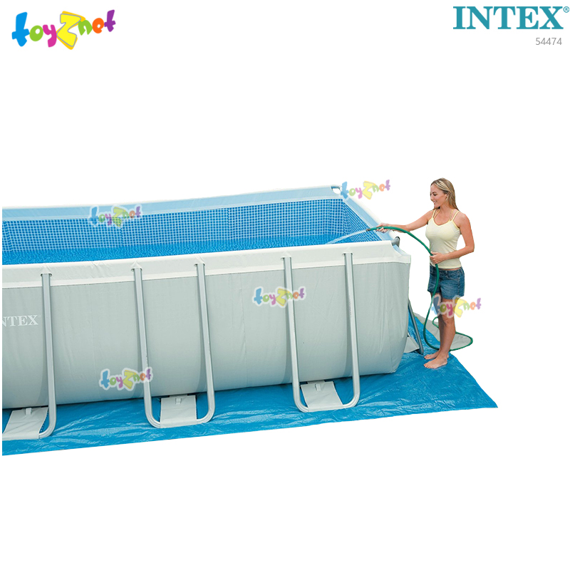 Intex 18ft Rect. Ultra Frame Pool Set w/Cartr.-Saltwater System (5.49 x 2.74 x 1.32 m) no.54474